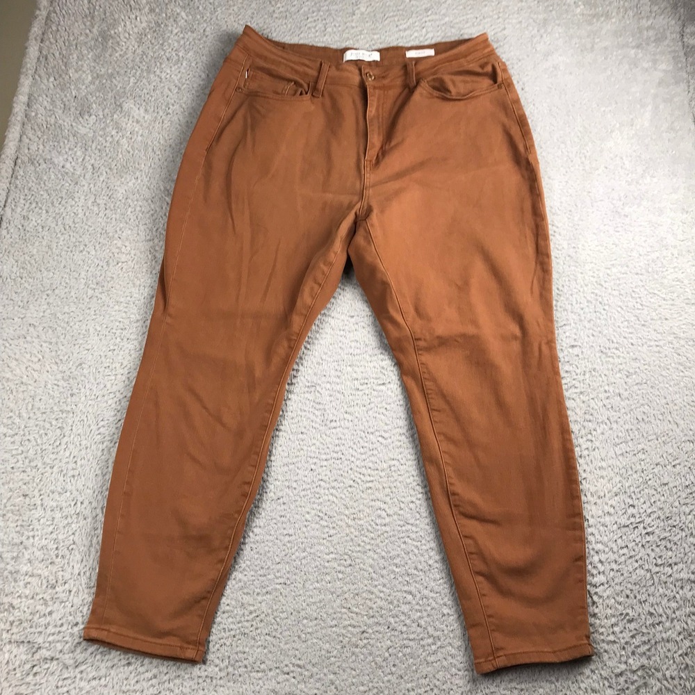 Judy Blue Slim Fit Jeans Women 18W (36x28) Rust Brown Stretch High Rise Stretch